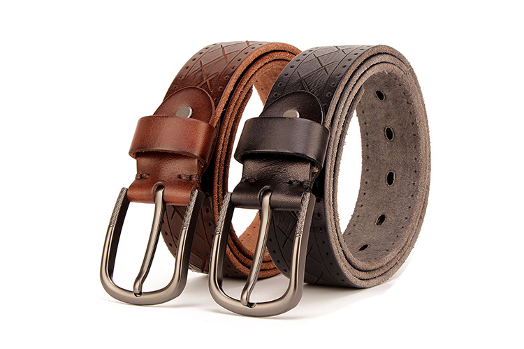 Title 2, Mens leather pin buckle head leather, a stylis...