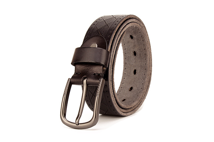 Title 3, Mens leather pin buckle head leather, a stylis...