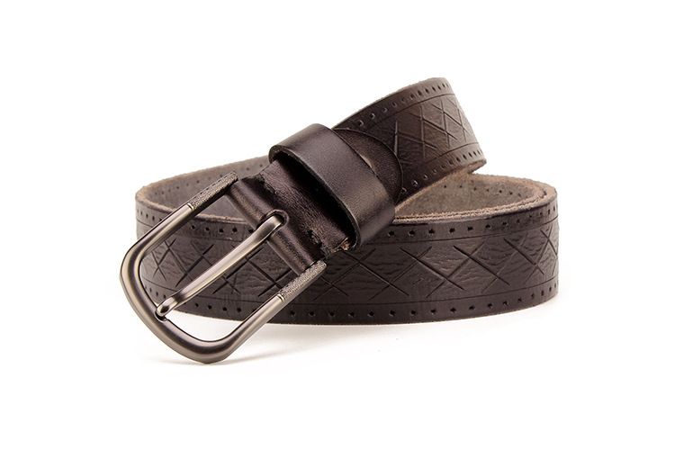 Title 5, Mens leather pin buckle head leather, a stylis...