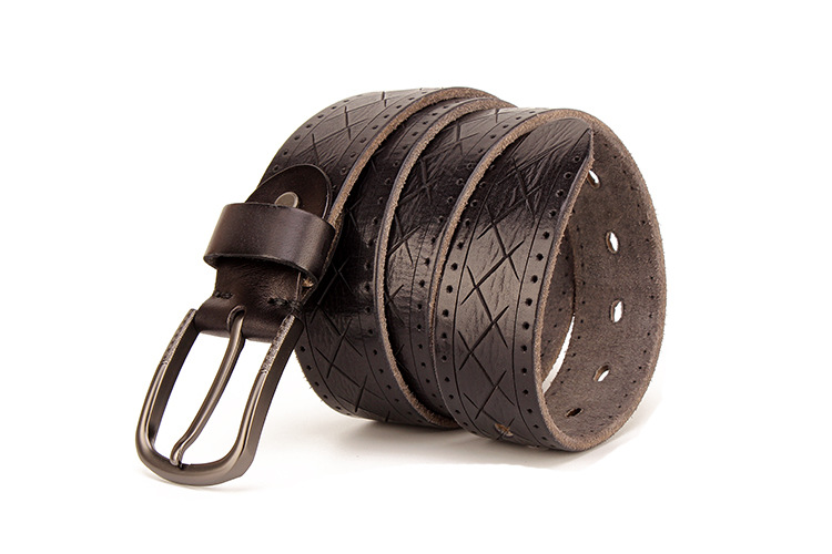 Title 6, Mens leather pin buckle head leather, a stylis...