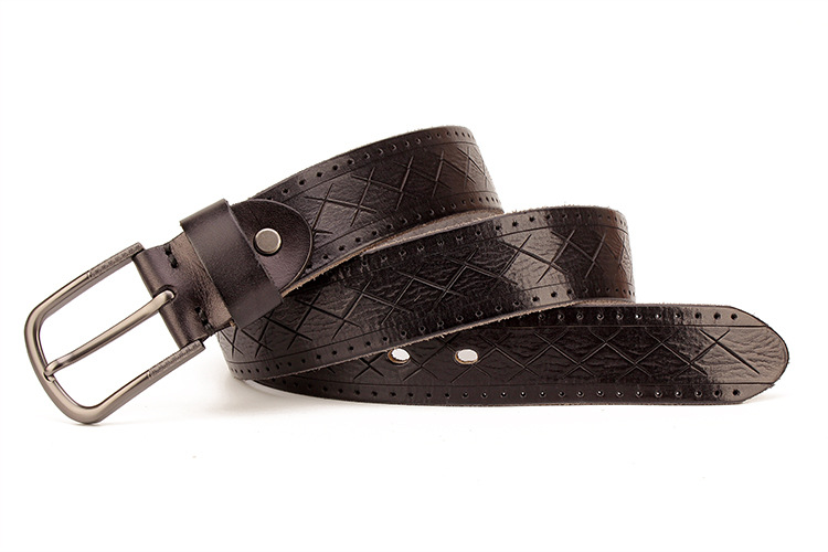 Title 7, Mens leather pin buckle head leather, a stylis...