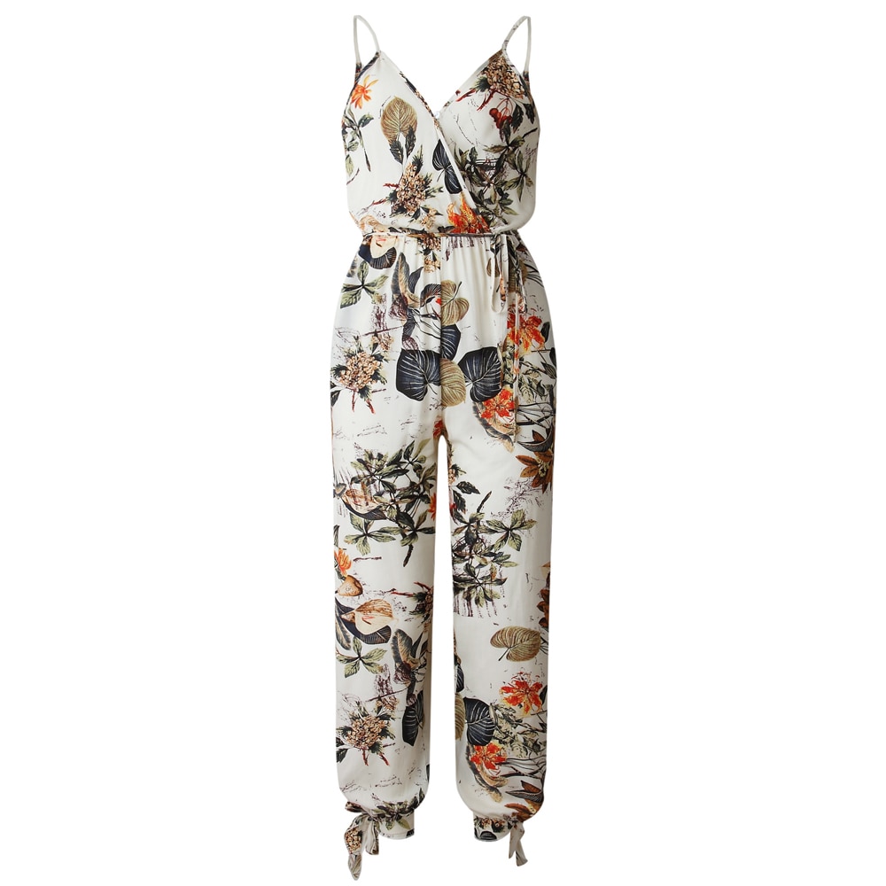 Title 4, Bedruckter sexy rückenfreier Damen-Jumpsuit mit...