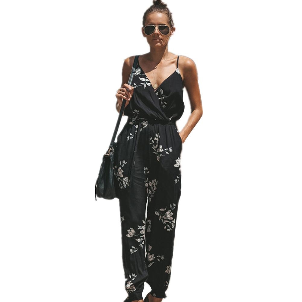 Title 16, Bedruckter sexy rückenfreier Damen-Jumpsuit mit...