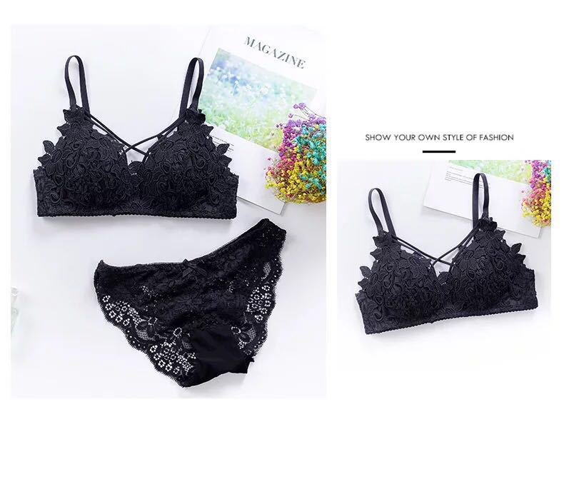 Title 5, Lace gathered bra designed for a flattering sil...