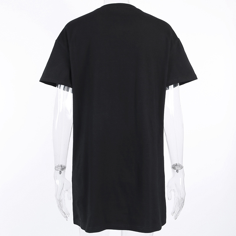 Title 6, Oversized printed T-shirt long loose round neck...