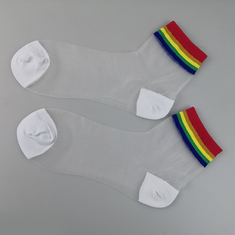 Title 5, Rainbow striped crystal stockings