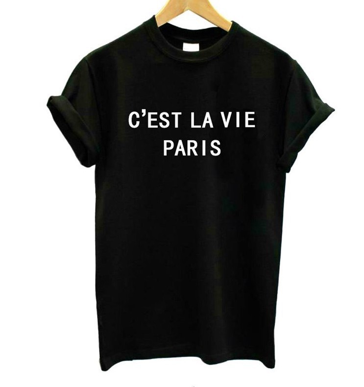 Title 2, CEST LA VIE PARIS T-shirt Manica Corta Donna G...