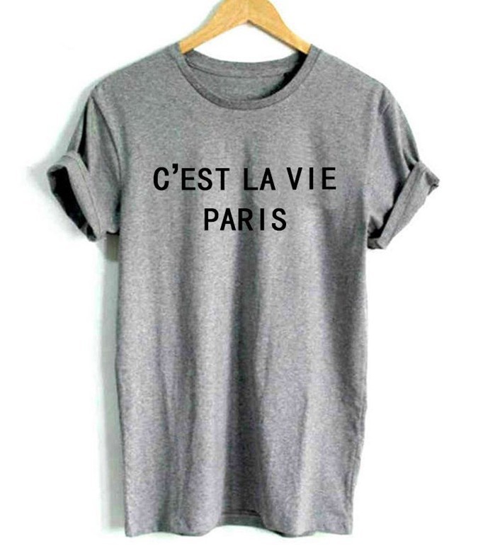 Title 3, CEST LA VIE PARIS T-shirt Manica Corta Donna G...