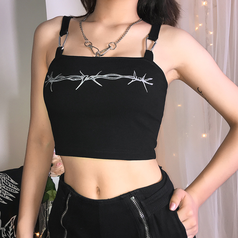 Title 2, Printed metal buckle camisole for a modern and ...