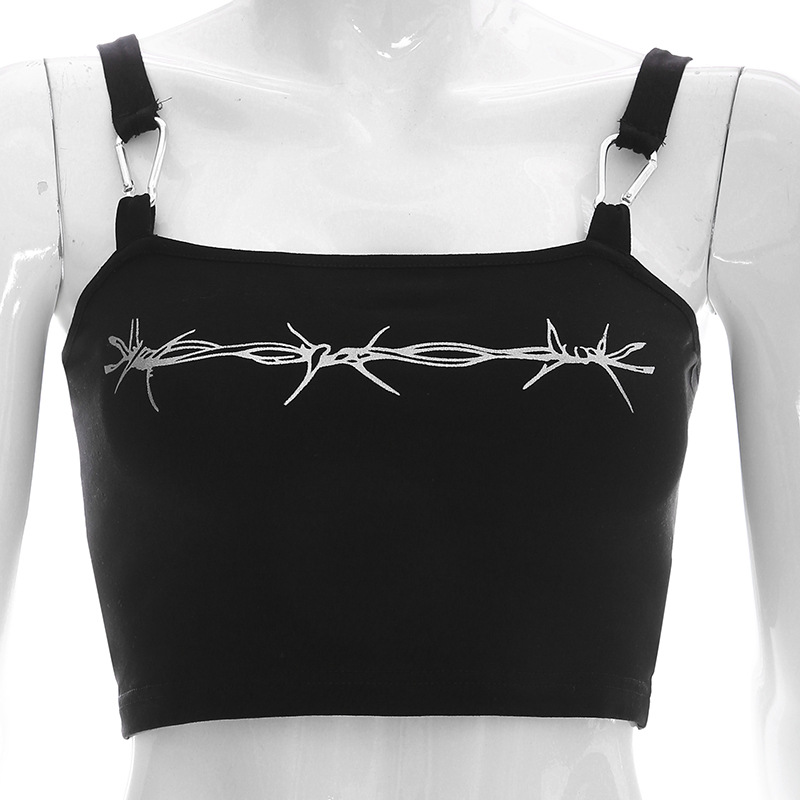 Title 5, Printed metal buckle camisole for a modern and ...