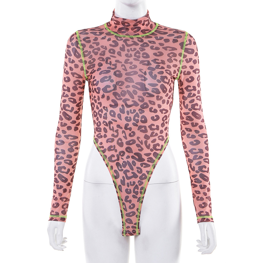 Title 10, Leopard-Print Slim Onesie zum Spleißen