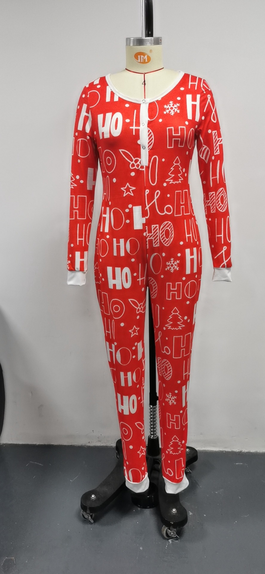 Title 17, Langärmlige Damen-Hauskleidung mit Weihnachtsdruck