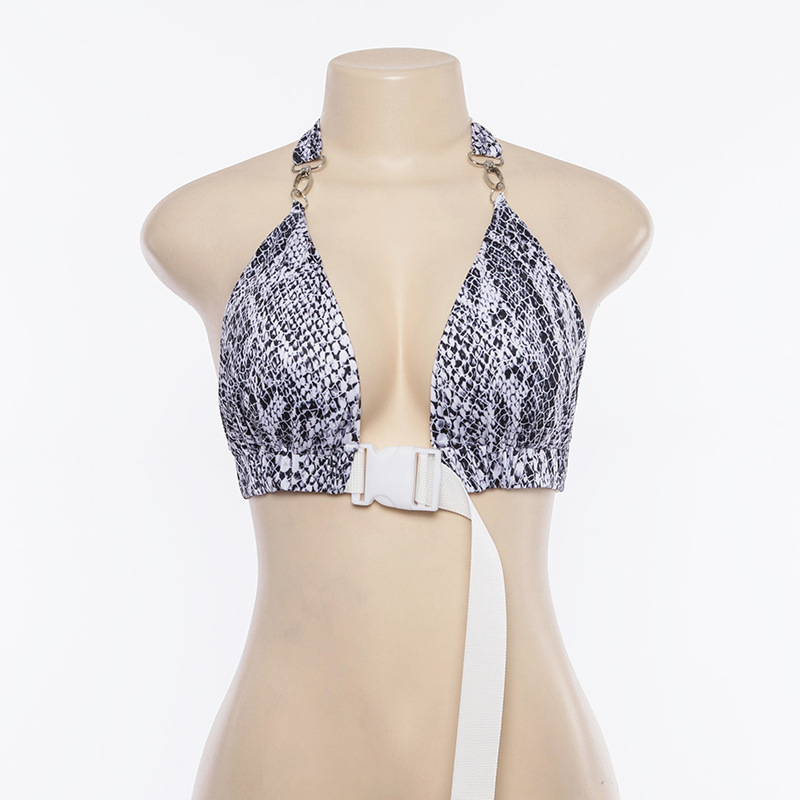 Title 14, Short vest with halter neck and exposed navel f...