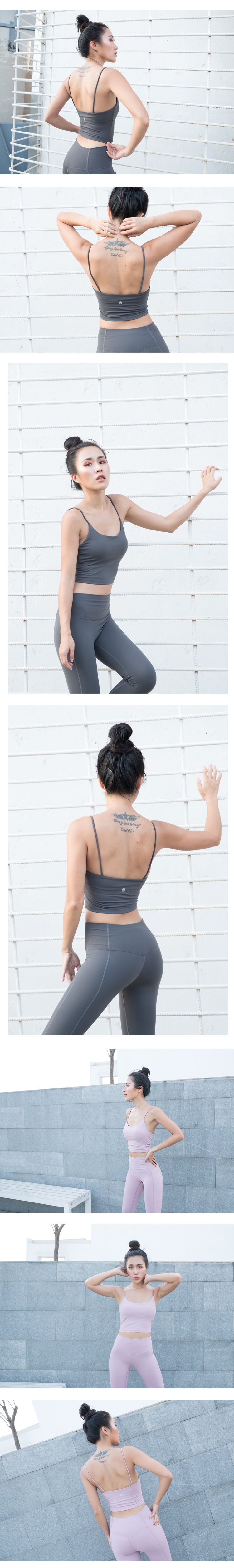 Title 5, Sexy backless sports bra with chest pad