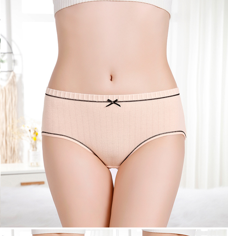 Title 2, Threaded Cotton Mid-Waist Panties