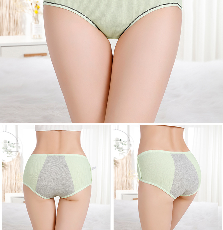 Title 4, Threaded Cotton Mid-Waist Panties