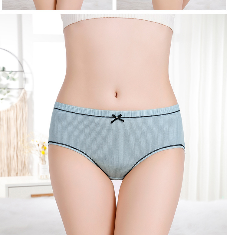 Title 8, Threaded Cotton Mid-Waist Panties