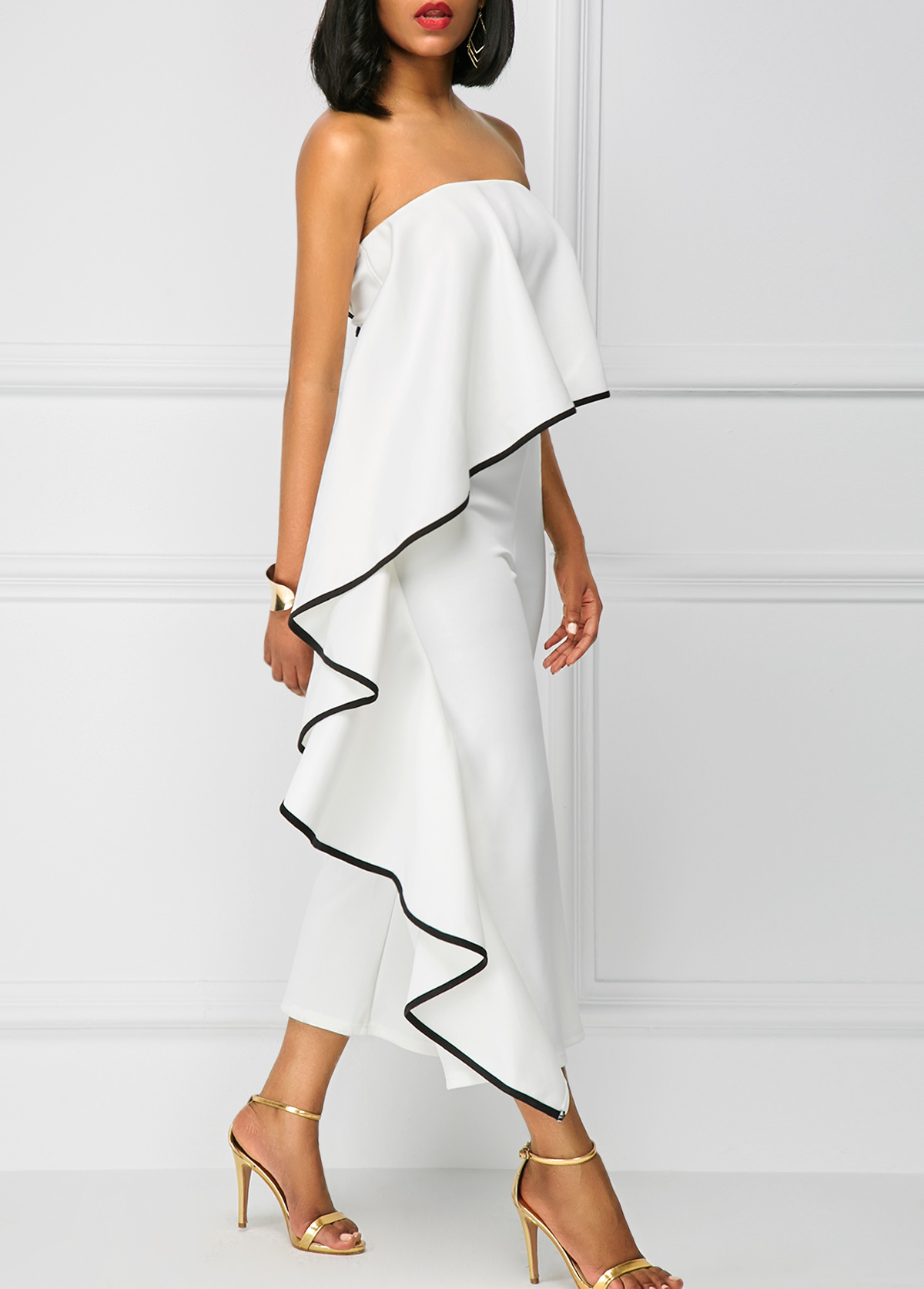 Title 8, One shoulder wide leg pants