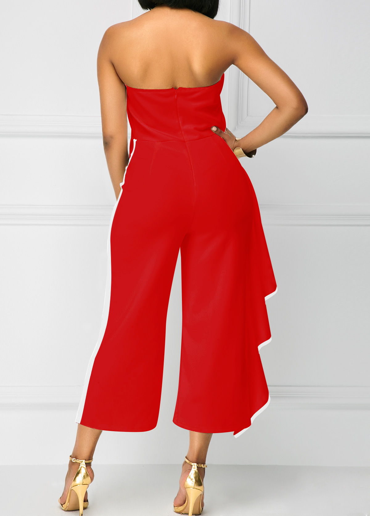 Title 12, One shoulder wide leg pants