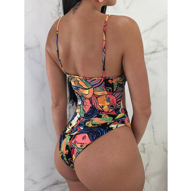 Title 5, Bare chest lace one-piece swimsuit