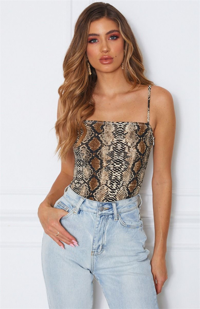 Title 2, Leopard-print snake print sexy camisole