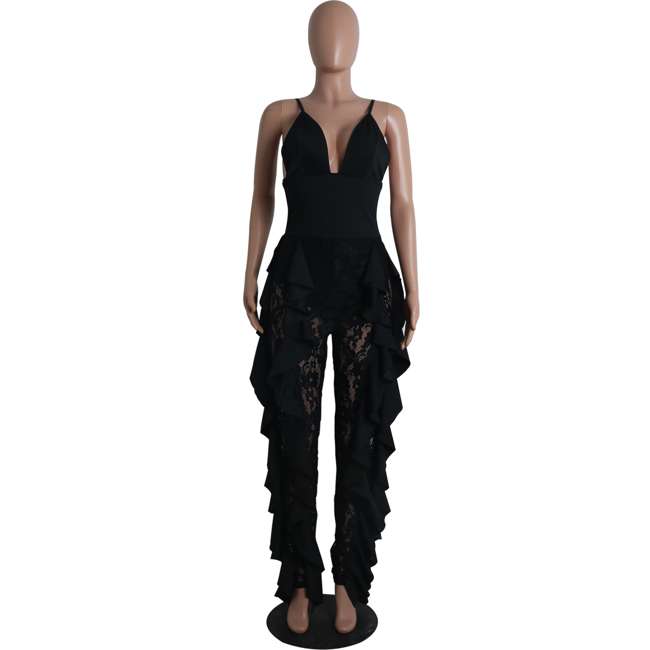 Title 3, V-neck fungus jumpsuit