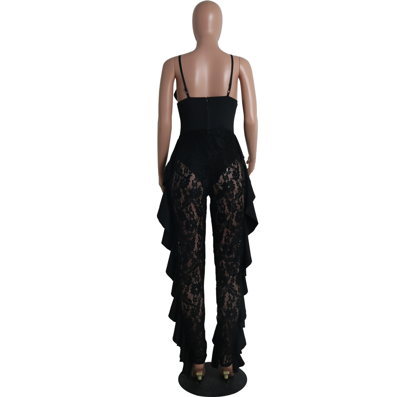 Title 5, V-neck fungus jumpsuit