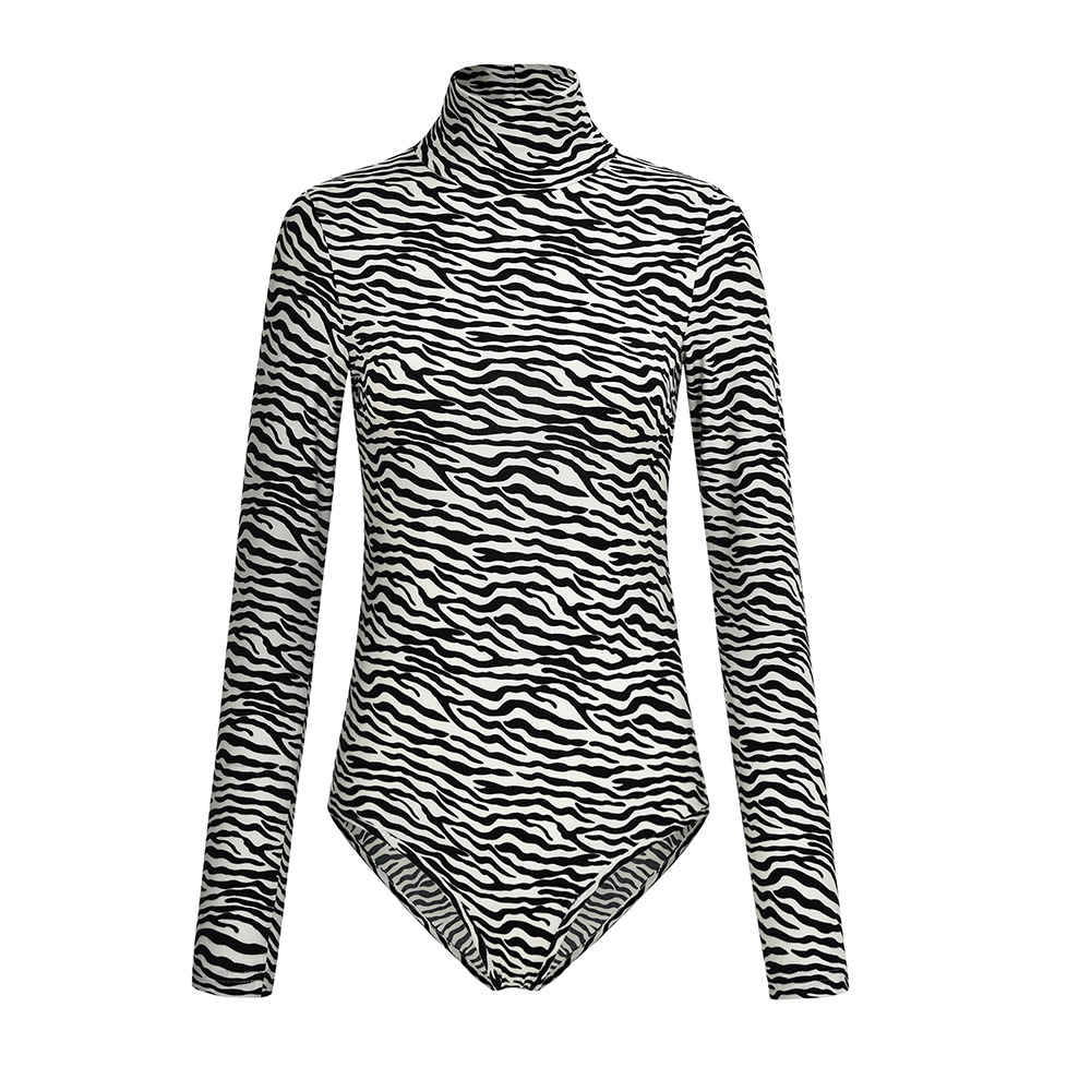 Title 10, Womens Zebra Print Bodysuit, stylish and comfo...