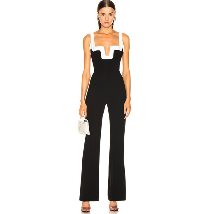 Title 2, High waist wide leg pants jumpsuit