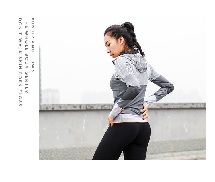 Title 3, Women Hooded running jacket Long Sleeve Sweatshirt