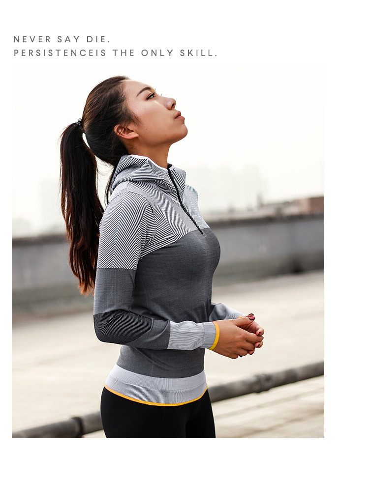 Title 4, Women Hooded running jacket Long Sleeve Sweatshirt