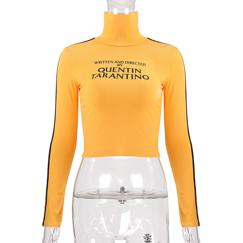 Title 8, Yellow long sleeve printed top