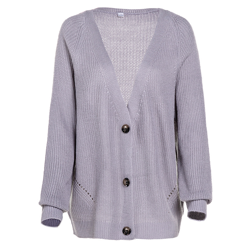 Title 8, V-neck long sleeve knitted cardigan sweater