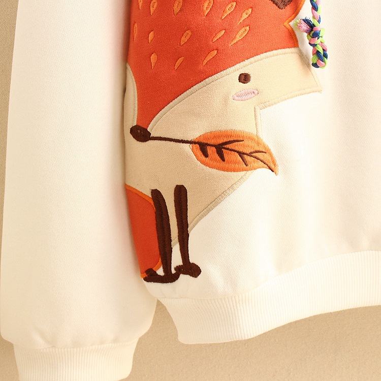 Title 7, Fox embroidered patch hoodie