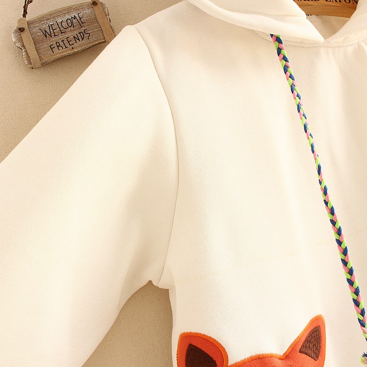 Title 10, Fox embroidered patch hoodie