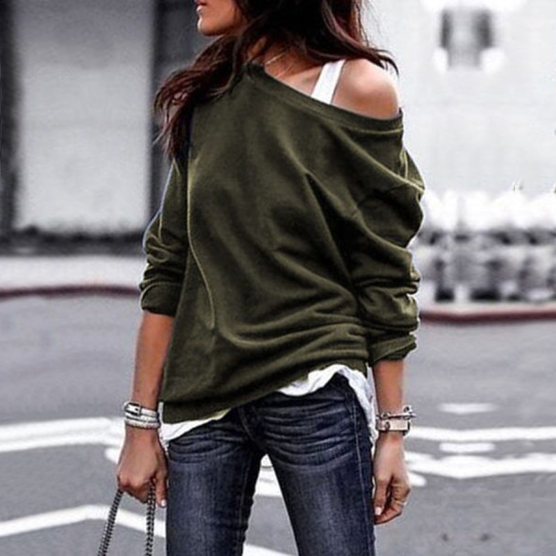 Title 2, Fashion round neck long sleeve blouse