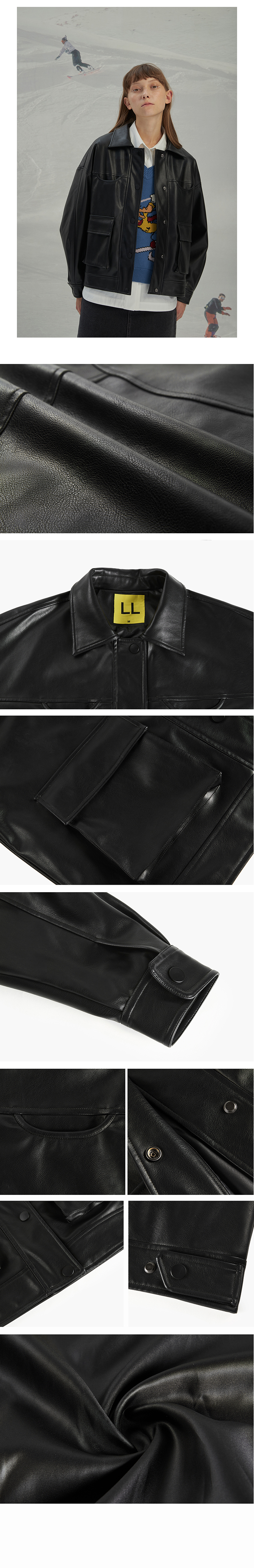 Title 4, Leather biker jacket