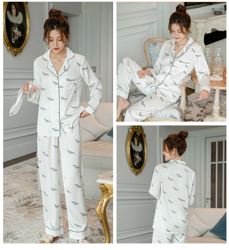 Title 1, Silk pajamas women snow silk satin loose