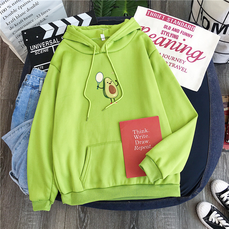 Title 15, Avocado Green Korean fashion loose long sleeve ...