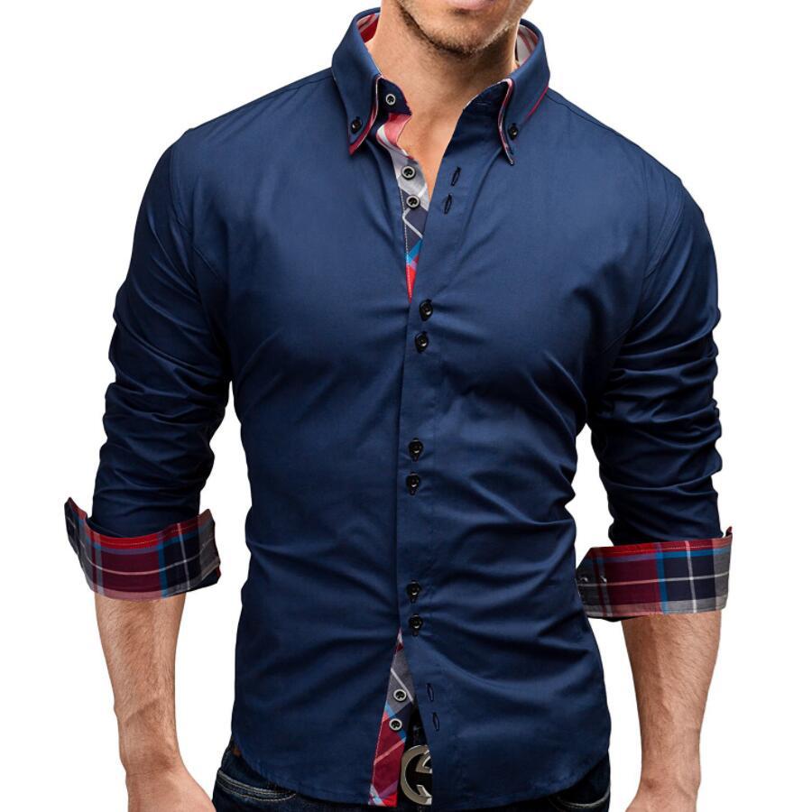 Title 3, Chemise classique intérieure slim homme Coupe a...