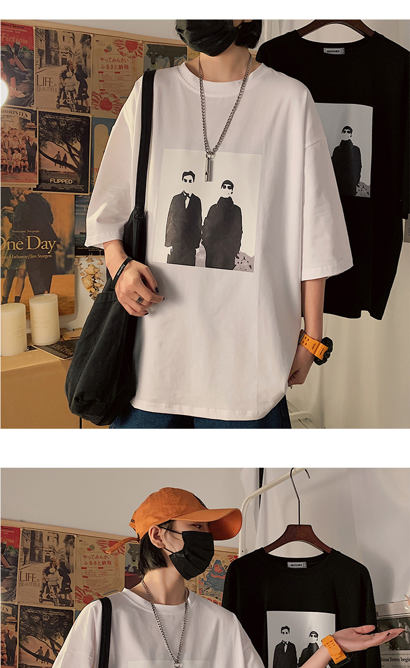 Title 1, Korean Style Round Neck Short Sleeve Loose T-sh...