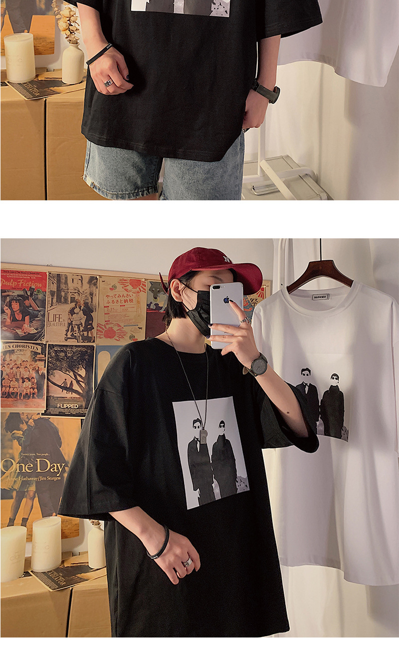 Title 7, Korean Style Round Neck Short Sleeve Loose T-sh...