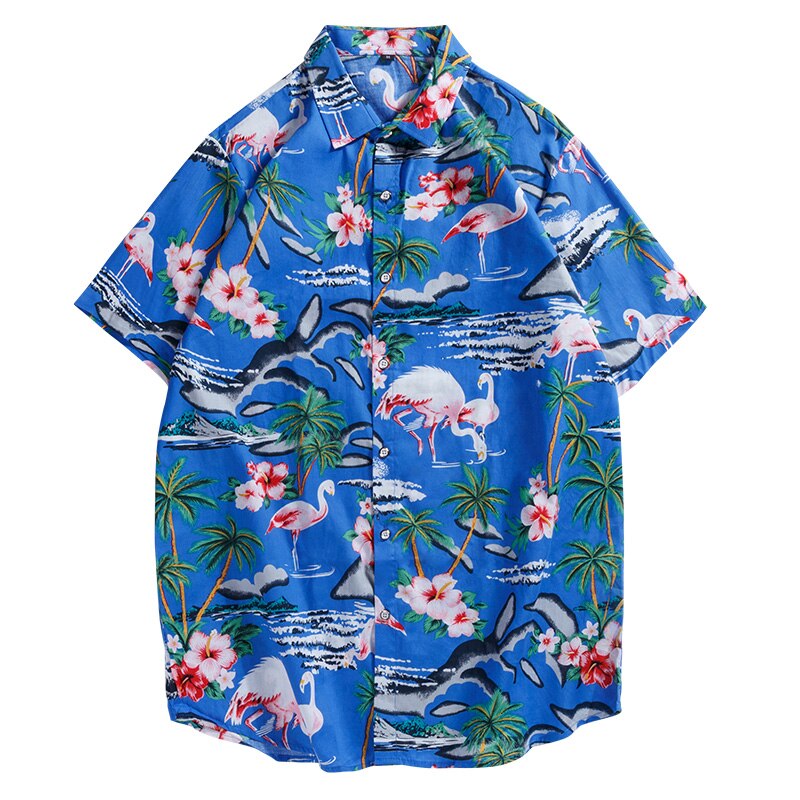 Title 3, Camisa havaiana plus size casual masculina para...