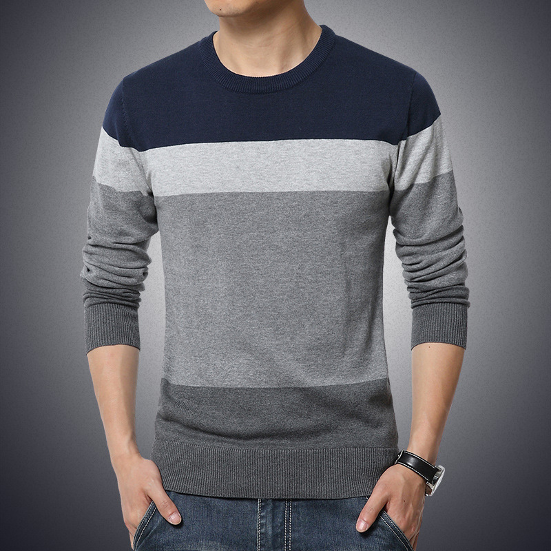 Title 3, Winter Mens Round Neck Thicken Sweater Plus Si...