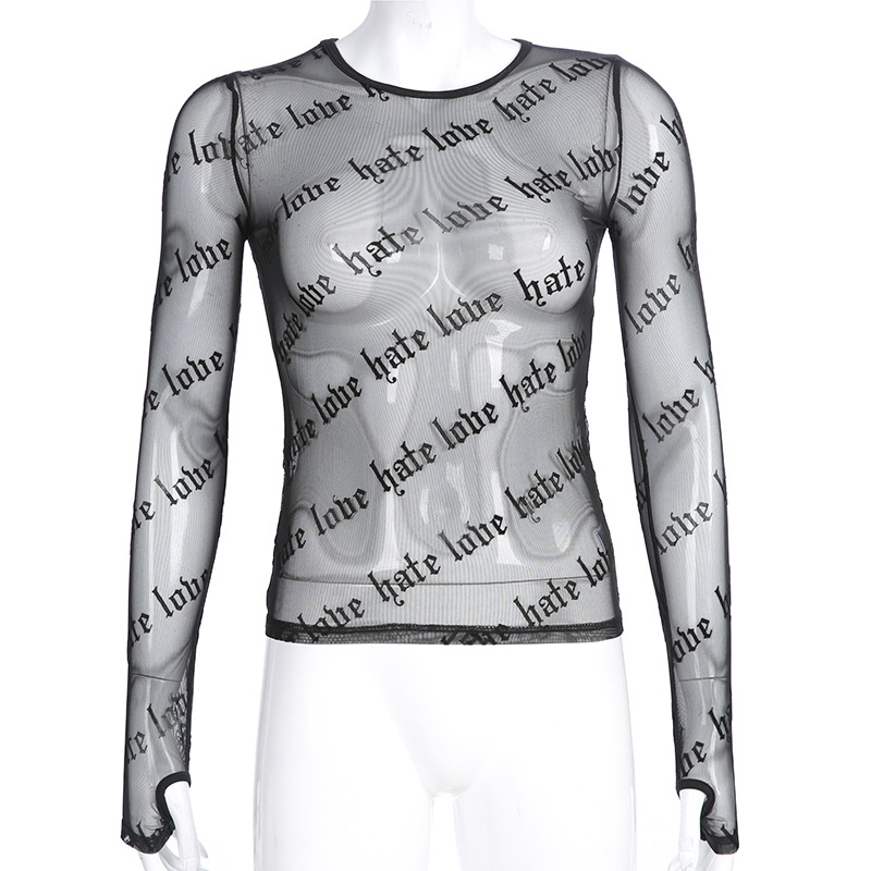 Title 7, Mesh long sleeve t-shirt top