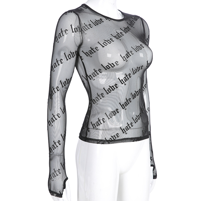 Title 8, Mesh long sleeve t-shirt top