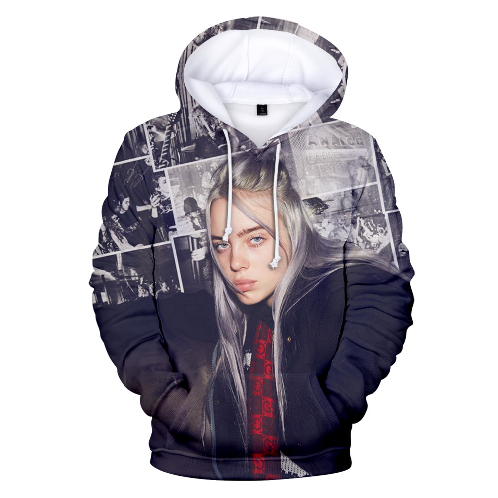 Title 2, Billie Eilish 3D dukserica sa kapuljačom u digi...