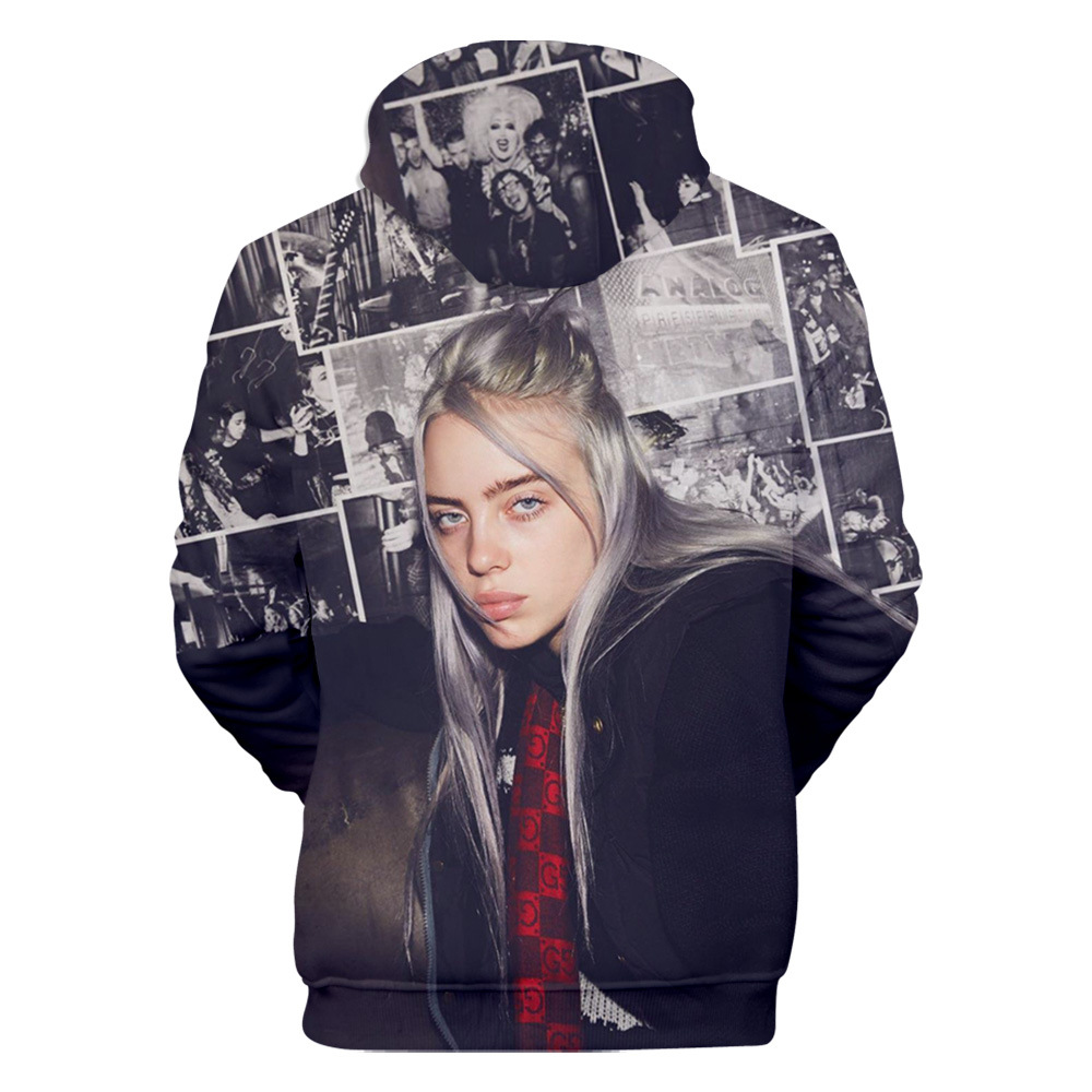 Title 3, Billie Eilish 3D dukserica sa kapuljačom u digi...