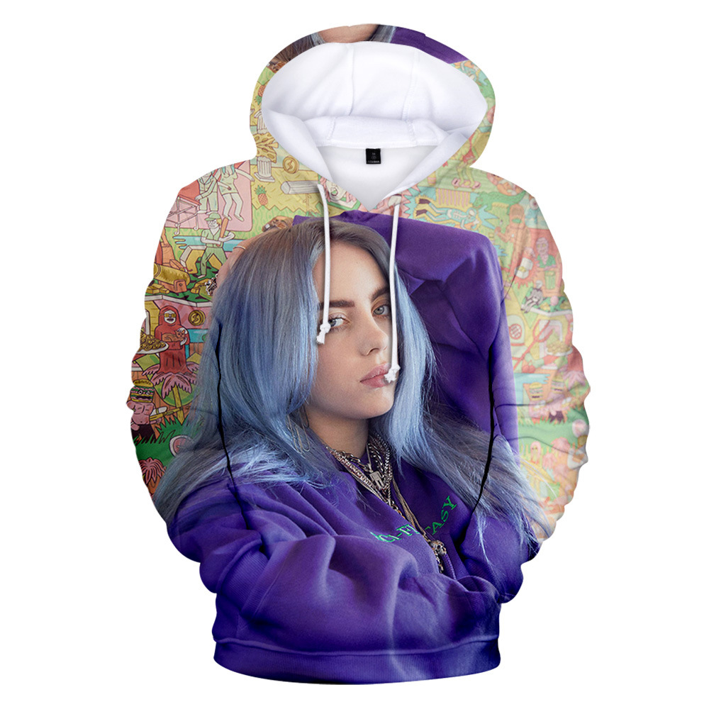 Title 38, Billie Eilish 3D dukserica sa kapuljačom u digi...