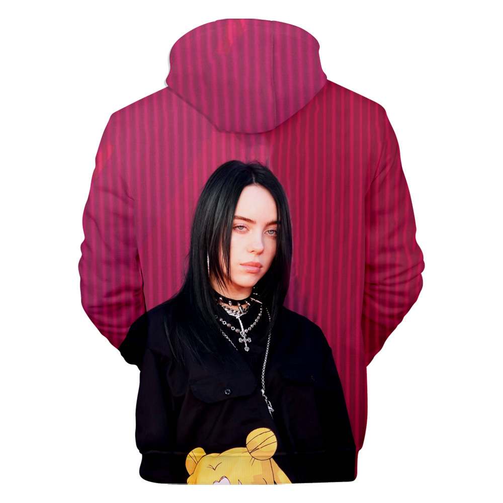 Title 43, Billie Eilish 3D dukserica sa kapuljačom u digi...